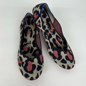 Rothy's The Flat Big Red Cat Animal Print Round Toe Women’s 7.5